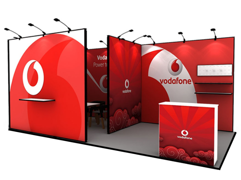 System 50 Messestand Vodafone von matogo